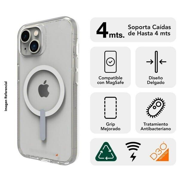 Захисний чохол Gear4 Crystal Palace Snap MagSafe для Apple iPhone 14 - Clear: фото 8 з 15