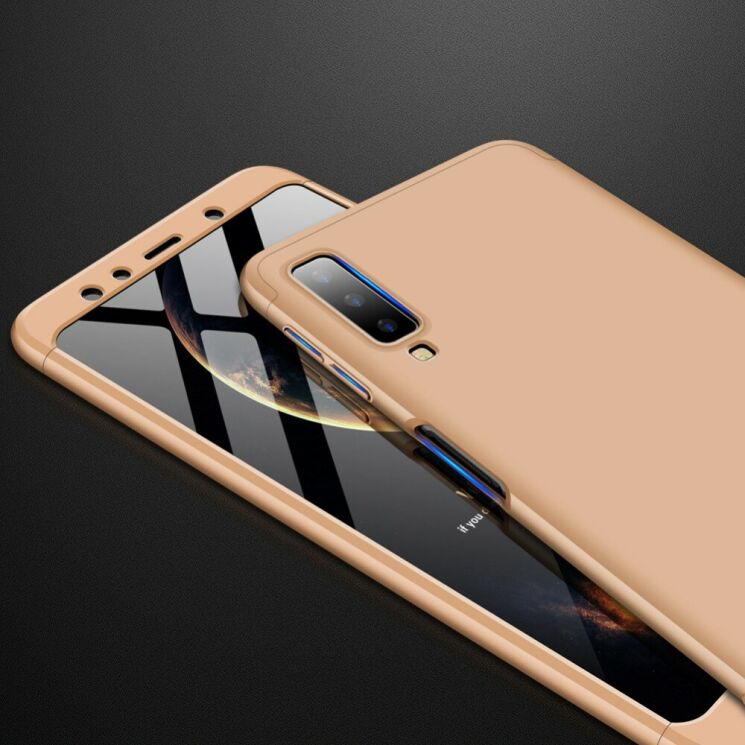 Защитный чехол GKK Double Dip Case для Samsung Galaxy A7 2018 (A750) - Gold (203187F) Защитный чехол GKK Double Dip Case для Samsung Galaxy A7 2018 (A750) - Gold: фото 7 из 11