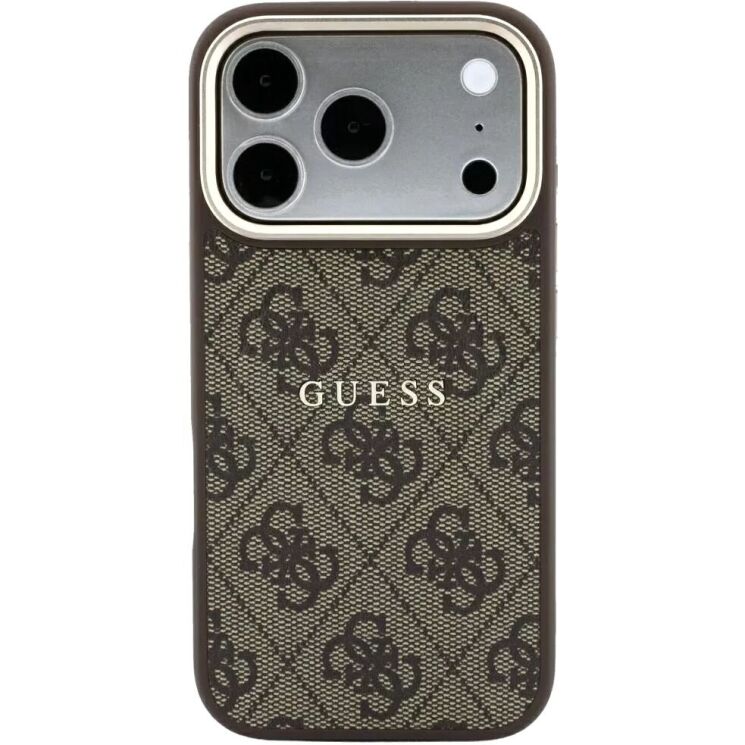 Захисний чохол Guess Embossed 4G Classic MagSafe для iPhone 18 Pro / 17 Pro (GUHMP18LP4MSEGCW) - Brown: фото 2 з 7