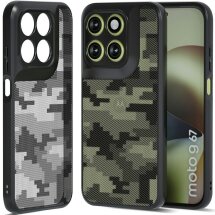 Захисний чохол IBMRS Military для Motorola Moto G77 - Grid Camouflage: фото 1 з 7
