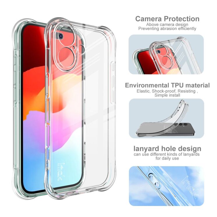 Защитный чехол IMAK Airbag MAX Case для Apple iPhone 17 - Transparent: фото 2 из 7