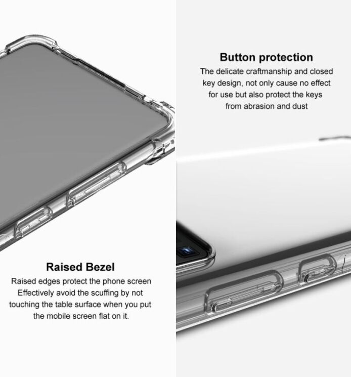 Защитный чехол IMAK Airbag MAX Case для Samsung Galaxy S22 Ultra (S908) - Transparent Black: фото 9 из 11
