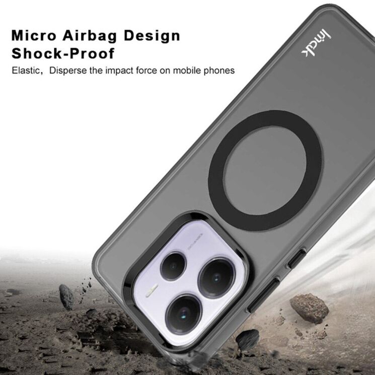 Защитный чехол IMAK Candy Series Magnetic для Xiaomi Redmi Note 14 5G - Black: фото 5 из 9