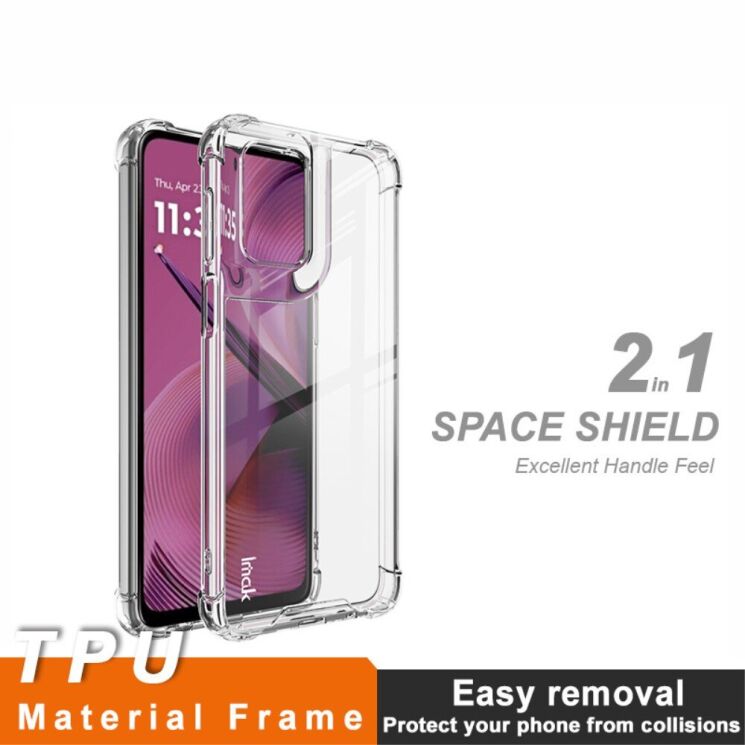 Захисний чохол IMAK Space Shield для Motorola Moto G35 - Transparent: фото 4 з 7