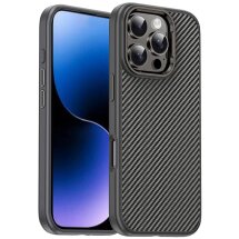 Защитный чехол IPAKY Carbon Fiber для Apple iPhone 16 Pro Max - Grey: фото 1 из 10