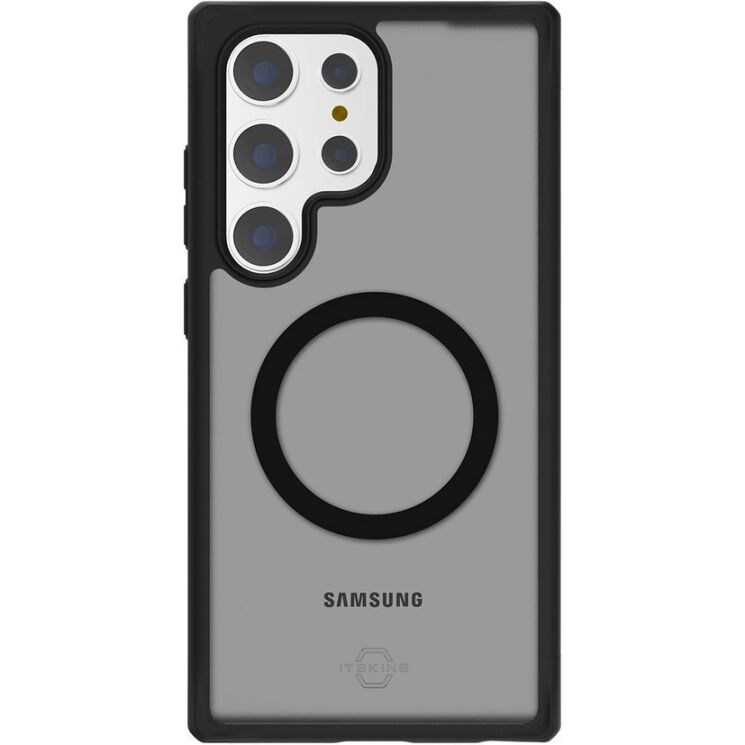 Захисний чохол ItSkins Hybrid R Frost with MagSafe для Samsung Galaxy S24 Ultra (S928) SGGB-HMFRT-BLCK - Black: фото 1 з 7