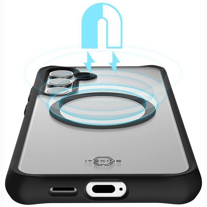 Защитный чехол ItSkins Hybrid R Solid with MagSafe для Samsung Galaxy S24 (S921) SGBP-HRSMA-PBTR - Transparent / Black (411701B) Защитный чехол ItSkins Hybrid R Solid with MagSafe для Samsung Galaxy S24 (S921) SGBP-HRSMA-PBTR - Transparent / Black: фото 6 из 8
