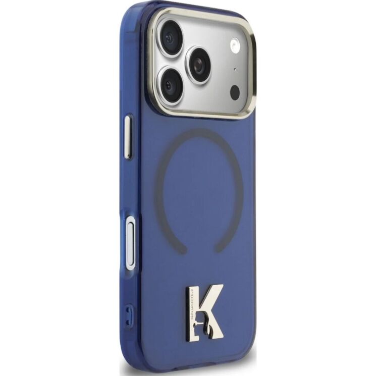 Захисний чохол Karl Lagerfeld IML K Head Logo MagSafe для iPhone 17 Pro (KLHMP17L5HTMKHDB) - Blue: фото 3 з 8