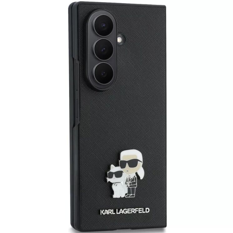 Защитный чехол Karl Lagerfeld Saffiano Karl&Choupette Pin для Samsung Galaxy Fold 8 Ultra (KLHCZFD8SAPKCNPK) - Black (424098B) Защитный чехол Karl Lagerfeld Saffiano Karl&Choupette Pin для Samsung Galaxy Fold 8 Ultra (KLHCZFD8SAPKCNPK) - Black: фото 3 из 7