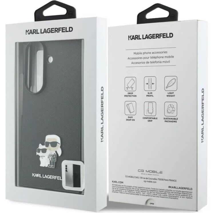 Защитный чехол Karl Lagerfeld Saffiano Karl&Choupette Pin для Samsung Galaxy Fold 8 Ultra (KLHCZFD8SAPKCNPK) - Black (424098B) Защитный чехол Karl Lagerfeld Saffiano Karl&Choupette Pin для Samsung Galaxy Fold 8 Ultra (KLHCZFD8SAPKCNPK) - Black: фото 7 из 7