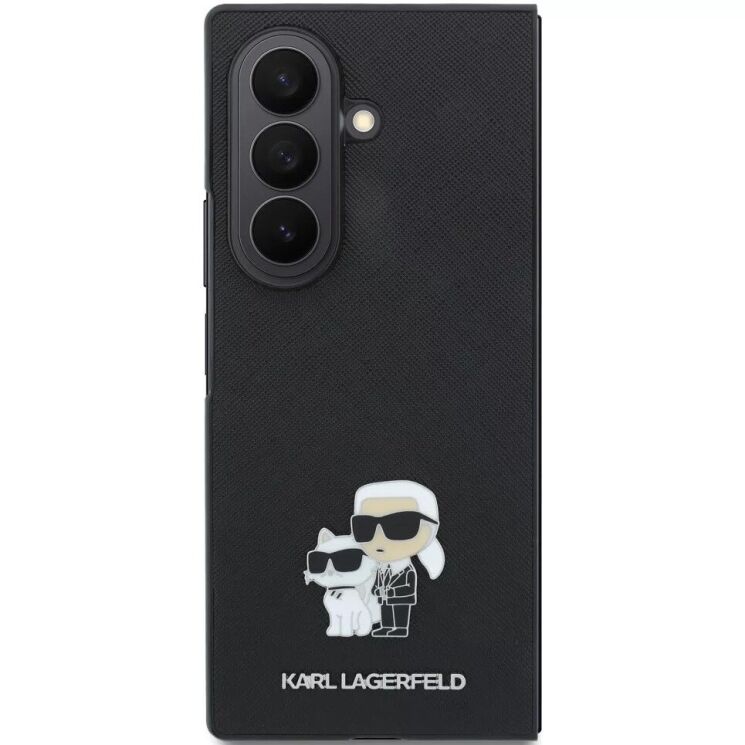 Защитный чехол Karl Lagerfeld Saffiano Karl&Choupette Pin для Samsung Galaxy Fold 8 Ultra (KLHCZFD8SAPKCNPK) - Black (424098B) Защитный чехол Karl Lagerfeld Saffiano Karl&Choupette Pin для Samsung Galaxy Fold 8 Ultra (KLHCZFD8SAPKCNPK) - Black: фото 2 из 7