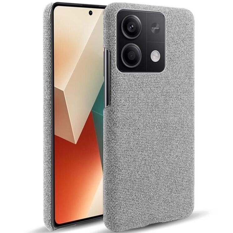 Захисний чохол KSQ Cloth Style для Xiaomi Redmi Note 13 5G - Light Grey: фото 1 з 5
