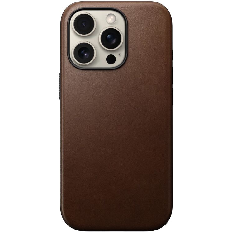 Защитный чехол Nomad Modern Leather Case для Apple iPhone 16 Pro (NM01696285) - Brown: фото 1 из 12