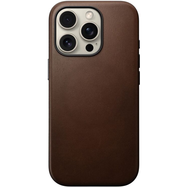 Защитный чехол Nomad Modern Leather Case для Apple iPhone 16 Pro (NM01696285) - Brown: фото 4 из 12