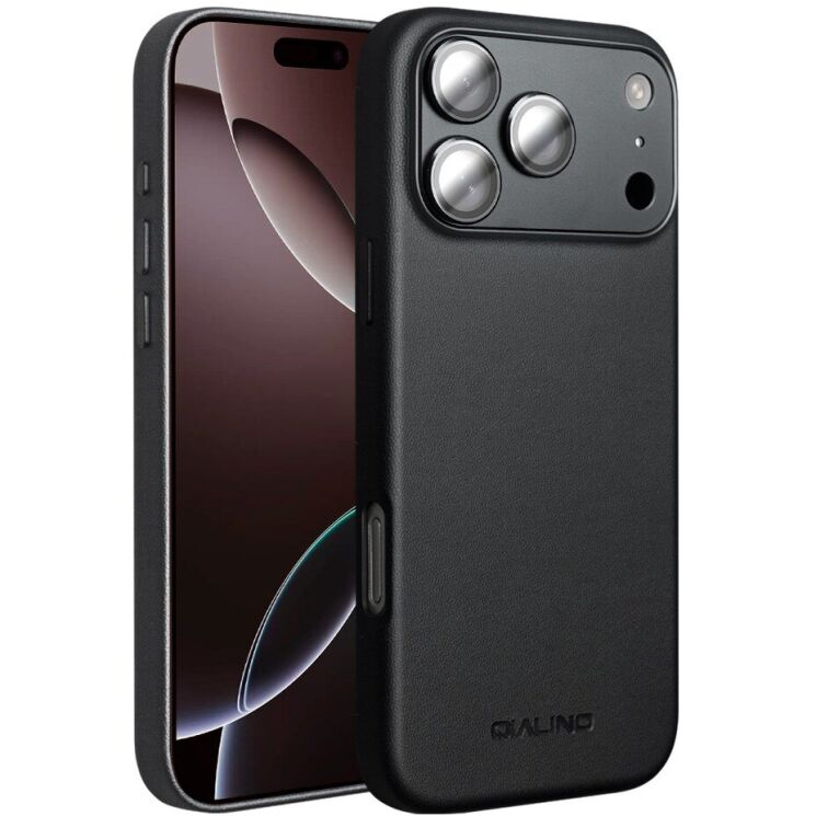 Захисний чохол QIALINO Classic Cover (with MagSafe Support) для Apple iPhone 17 Pro - Black: фото 1 з 14
