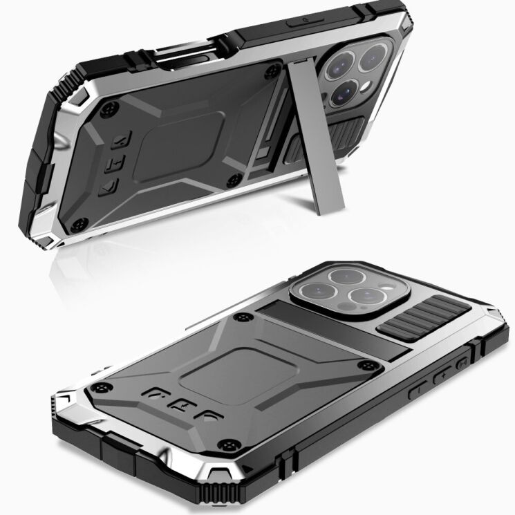 Защитный чехол R-JUST Military для Apple iPhone 16 Pro Max - Silver: фото 2 из 9