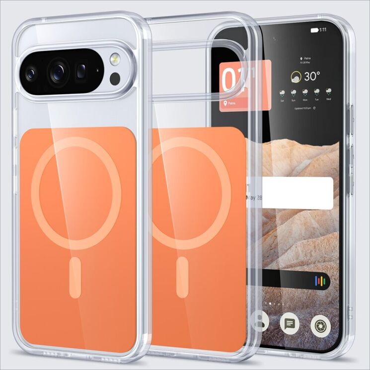 Защитный чехол Reframe Claro Mag для Google Pixel 10 / 10 Pro / 9 / 9 Pro - Orange: фото 1 из 7