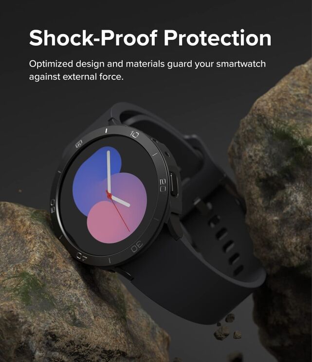Захисний чохол RINGKE Air Sports + Bezel Styling для Samsung Galaxy Watch 5 (40mm) - Black / Silver: фото 10 з 11