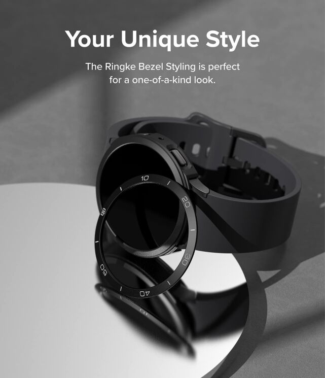 Захисний чохол RINGKE Air Sports + Bezel Styling для Samsung Galaxy Watch 5 (40mm) - Black / Silver: фото 8 з 11