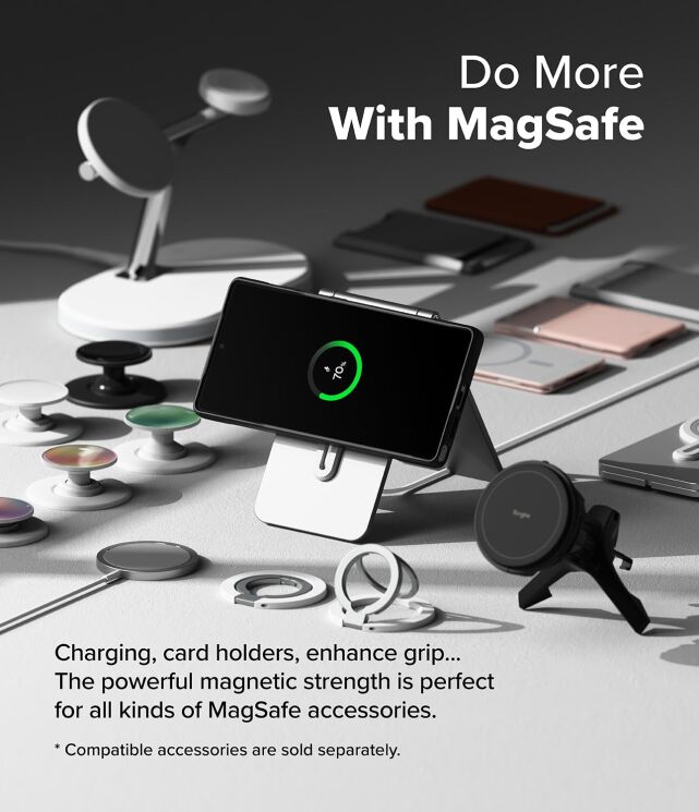 Защитный чехол Ringke Fusion Bold MagSafe для Samsung Galaxy S25 Ultra (S938) 8800274969094 - Black: фото 6 из 19