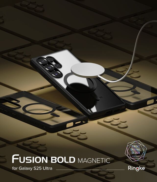 Защитный чехол Ringke Fusion Bold MagSafe для Samsung Galaxy S25 Ultra (S938) 8800274969094 - Black: фото 2 из 19