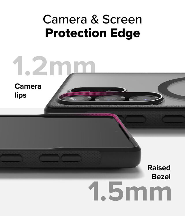 Защитный чехол Ringke Fusion Bold MagSafe для Samsung Galaxy S25 Ultra (S938) 8800274969094 - Black: фото 11 из 19