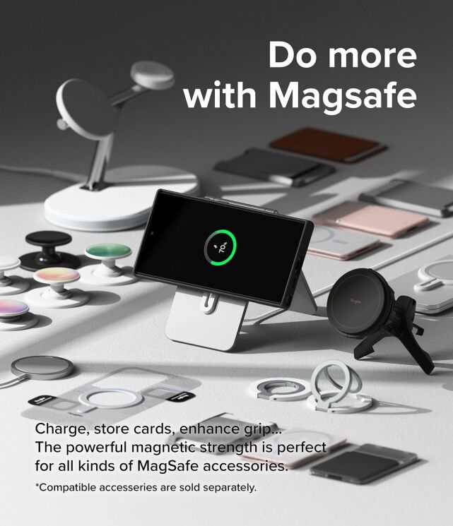 Защитный чехол Ringke Silicone Magnetic для Samsung Galaxy S24 Ultra (S928) 8809961783968 - Black: фото 4 из 17