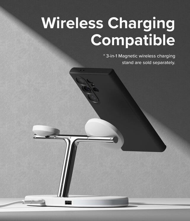 Защитный чехол Ringke Silicone Magnetic для Samsung Galaxy S24 Ultra (S928) 8809961783968 - Black: фото 12 из 17