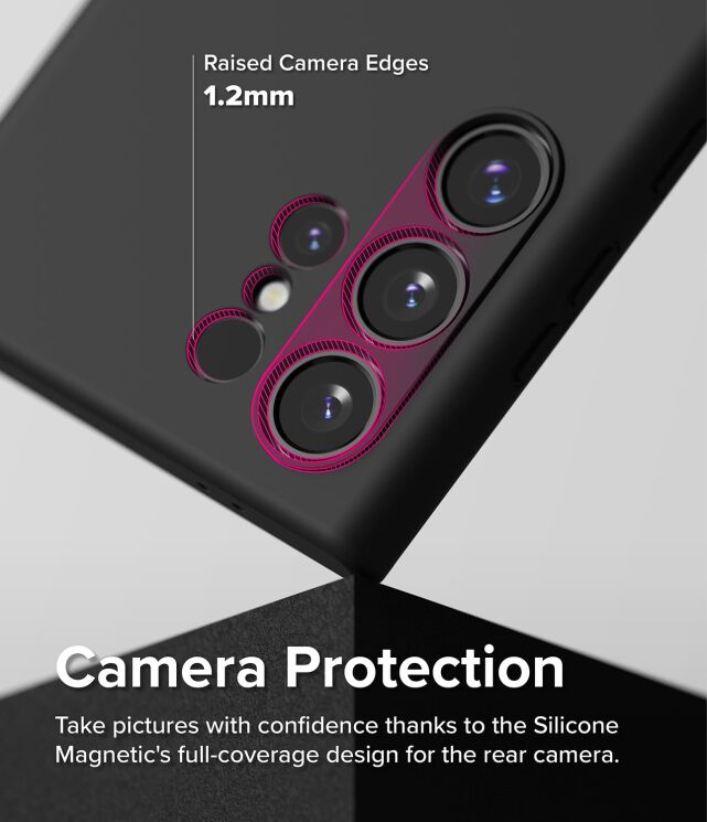 Защитный чехол Ringke Silicone Magnetic для Samsung Galaxy S24 Ultra (S928) 8809961783968 - Black: фото 6 из 17