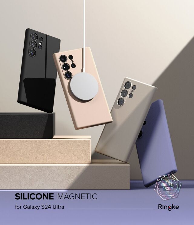 Защитный чехол Ringke Silicone Magnetic для Samsung Galaxy S24 Ultra (S928) 8809961783968 - Black: фото 2 из 17