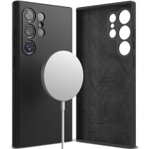 Защитный чехол Ringke Silicone Magnetic для Samsung Galaxy S24 Ultra (S928) 8809961783968 - Black: фото 1 из 17
