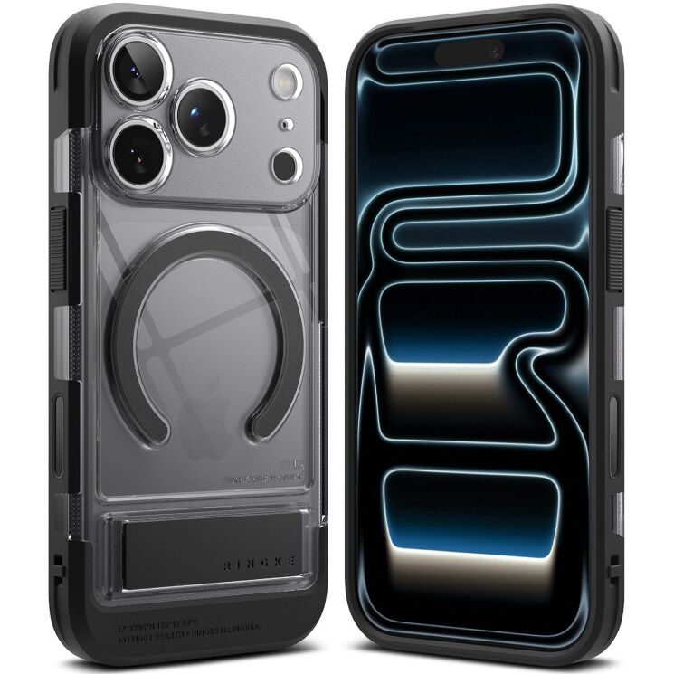Защитный чехол Ringke UX Magnetic для iPhone 17 Pro (8800328811393) - Smoke Black: фото 1 из 11