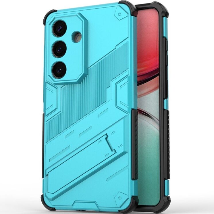 Защитный чехол с подставкой Deexe Bibercas для Samsung Galaxy S26 - Baby Blue: фото 1 из 6