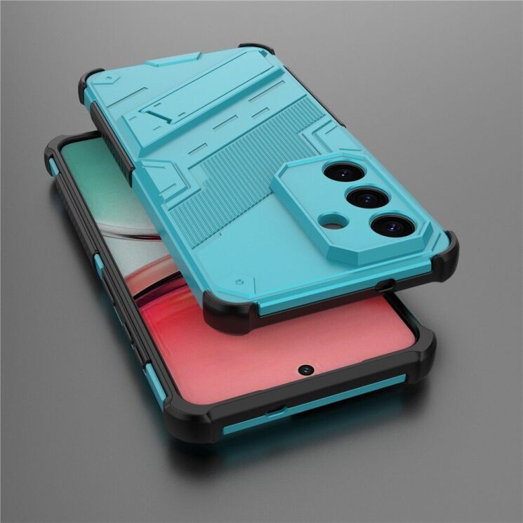 Защитный чехол с подставкой Deexe Bibercas для Samsung Galaxy S26 - Baby Blue: фото 3 из 6