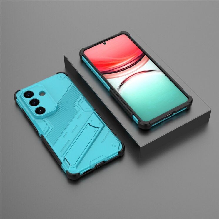 Защитный чехол с подставкой Deexe Bibercas для Samsung Galaxy S26 - Baby Blue: фото 4 из 6