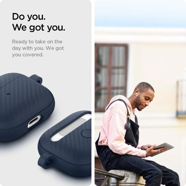 Захисний чохол Spigen (SGP) Core Armor (FH) для Apple AirPods 3 (ASD03021) - Navy: фото 13 з 15
