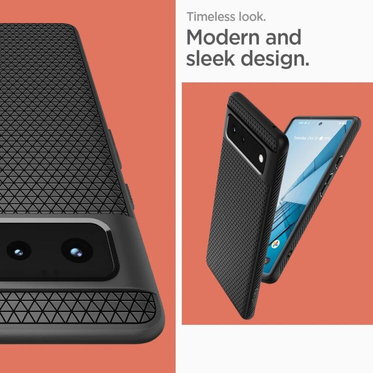 Защитный чехол Spigen (SGP) Liquid Air для Google Pixel 6 - Black: фото 13 из 16