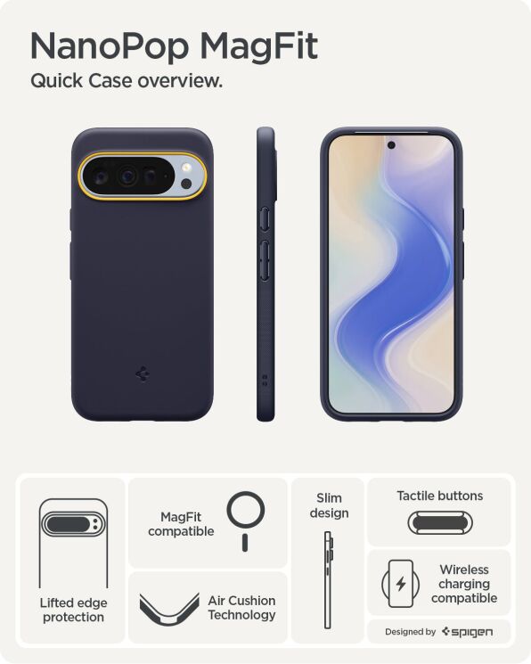 Захисний чохол Spigen (SGP) Nano Pop (MagFit) для Google Pixel 10 Pro XL (ACS09736) - Black: фото 10 з 15