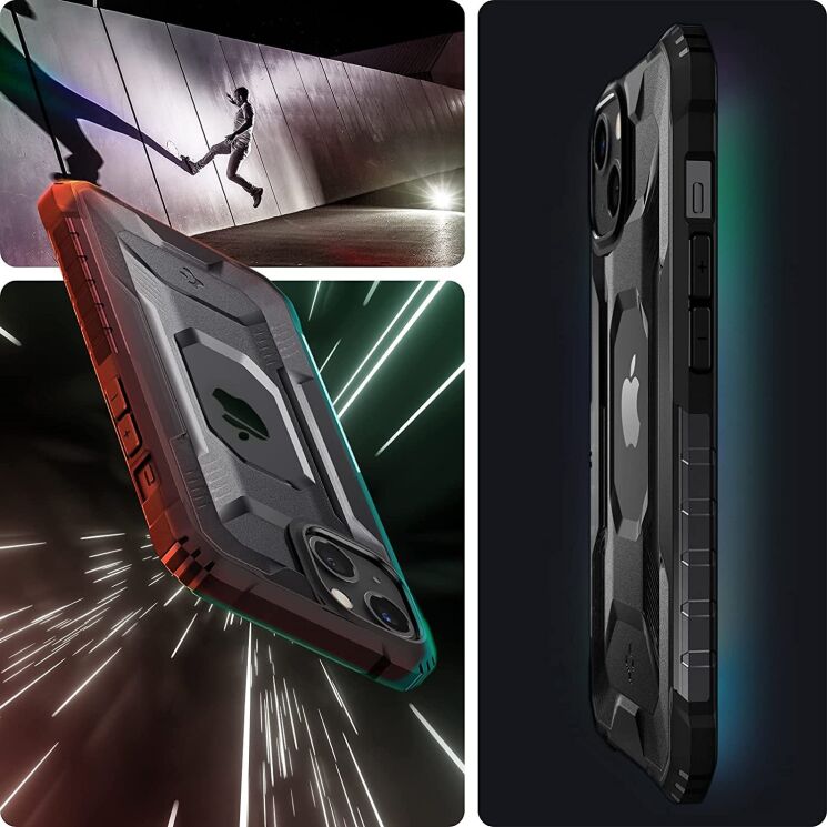 Защитный чехол Spigen (SGP) Nitro Force для Apple iPhone 13 - Matte Black: фото 14 из 16
