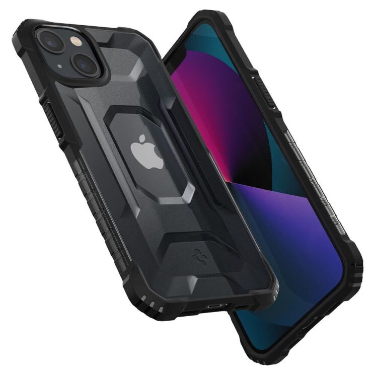 Защитный чехол Spigen (SGP) Nitro Force для Apple iPhone 13 - Matte Black: фото 3 из 16