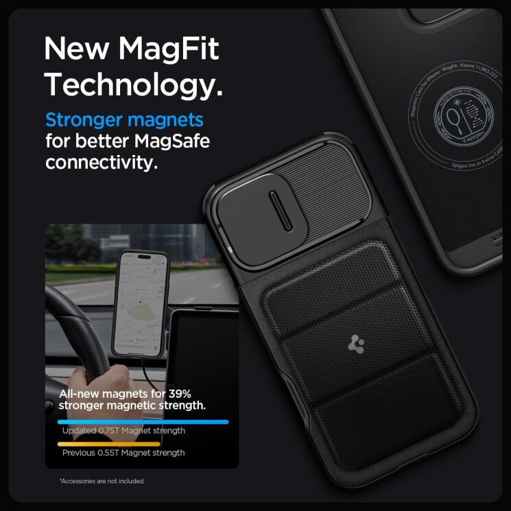 Захисний чохол Spigen (SGP) Optik Armor (MagFit) для Apple iPhone 16 Pro - Black: фото 15 з 16