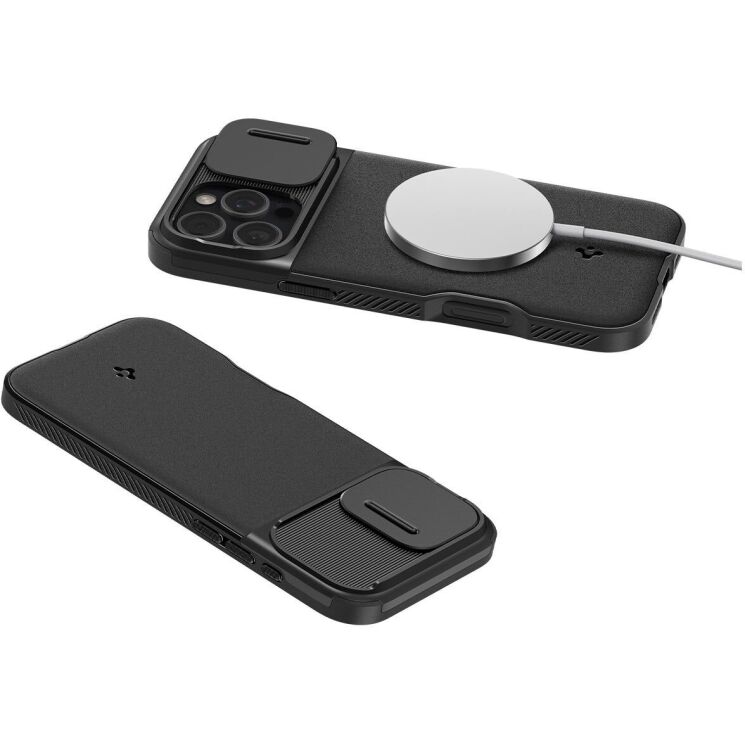 Захисний чохол Spigen (SGP) Optik Armor (MagFit) для Apple iPhone 16 Pro - Black: фото 9 з 16