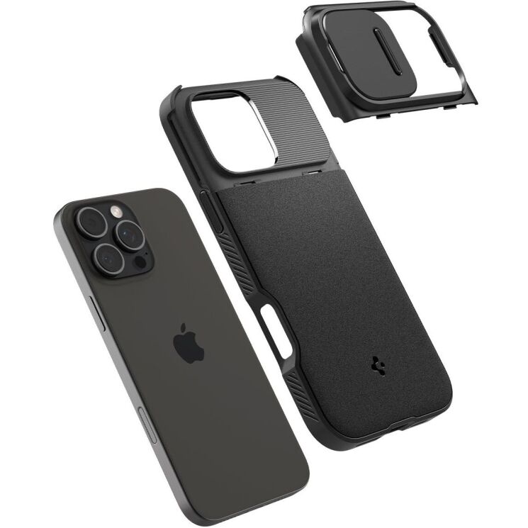 Захисний чохол Spigen (SGP) Optik Armor (MagFit) для Apple iPhone 16 Pro - Black: фото 4 з 16