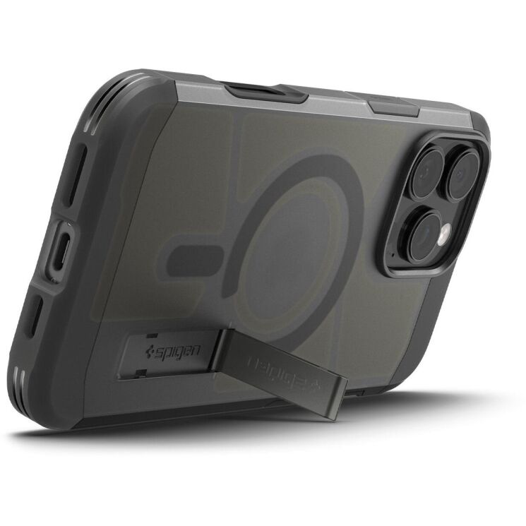 Защитный чехол Spigen (SGP) Tough Armor (MagFit) для Apple iPhone 16 Pro - Frost Black: фото 4 из 16