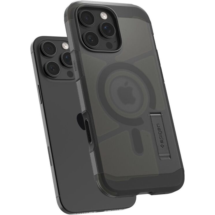 Защитный чехол Spigen (SGP) Tough Armor (MagFit) для Apple iPhone 16 Pro - Frost Black: фото 5 из 16