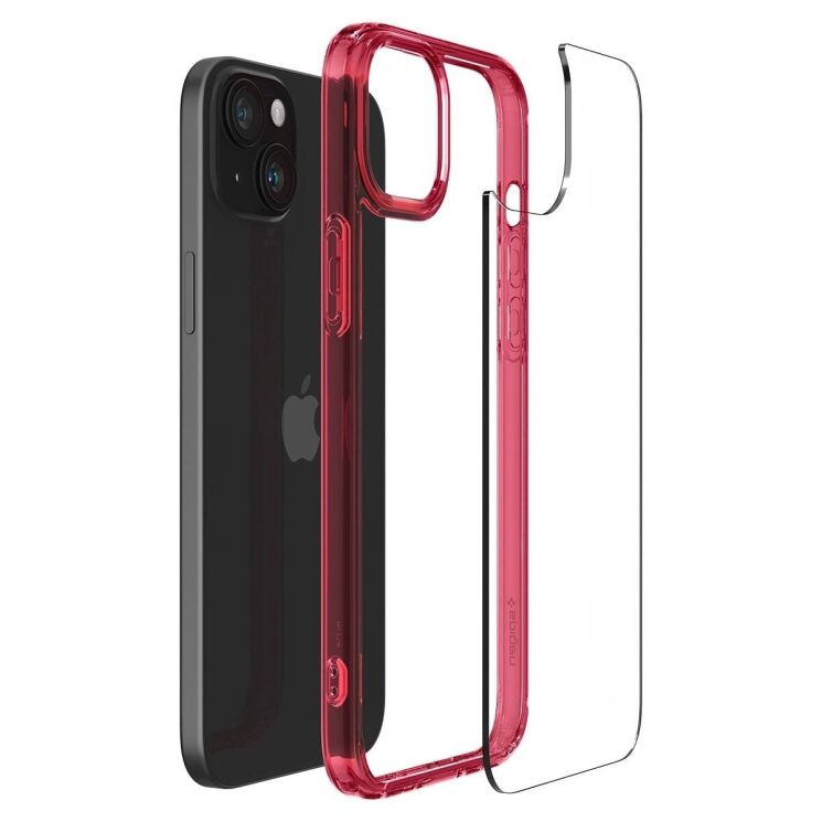Защитный чехол Spigen (SGP) Ultra Hybrid для Apple iPhone 15 Plus - Red Crystal: фото 4 из 15