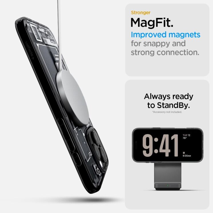 Защитный чехол Spigen (SGP) Ultra Hybrid Zero One (MagFit) для Apple iPhone 16 Pro - Natural Titanium: фото 10 из 13