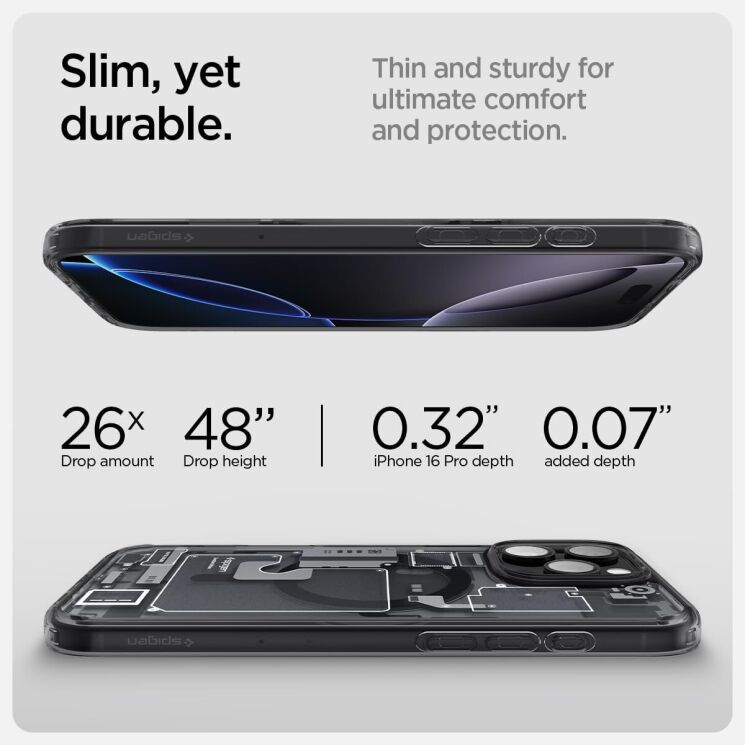 Защитный чехол Spigen (SGP) Ultra Hybrid Zero One (MagFit) для Apple iPhone 16 Pro - Natural Titanium: фото 13 из 13