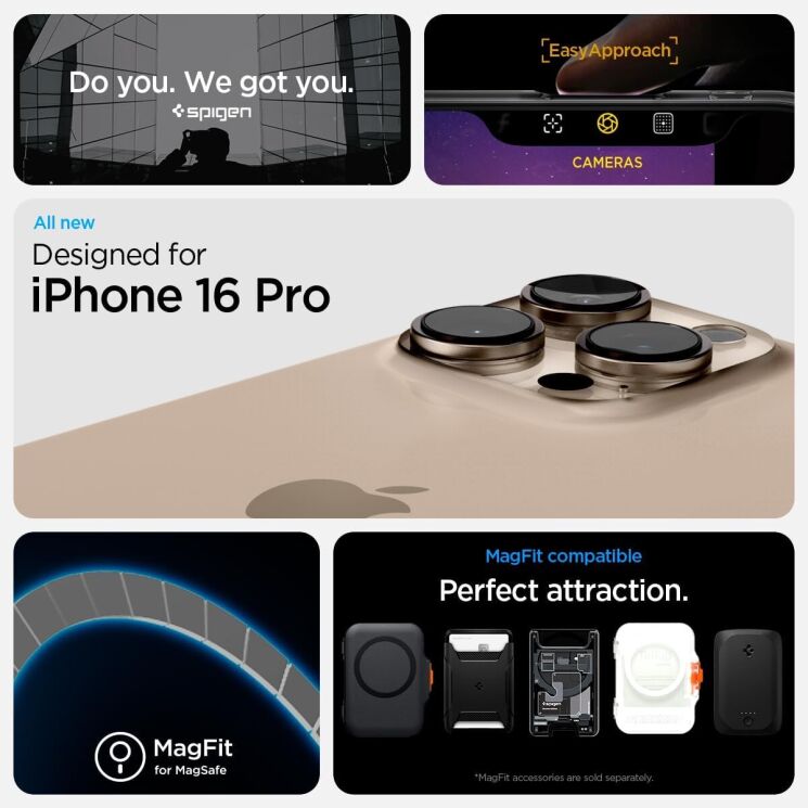 Защитный чехол Spigen (SGP) Ultra Hybrid Zero One (MagFit) для Apple iPhone 16 Pro - Natural Titanium: фото 8 из 13