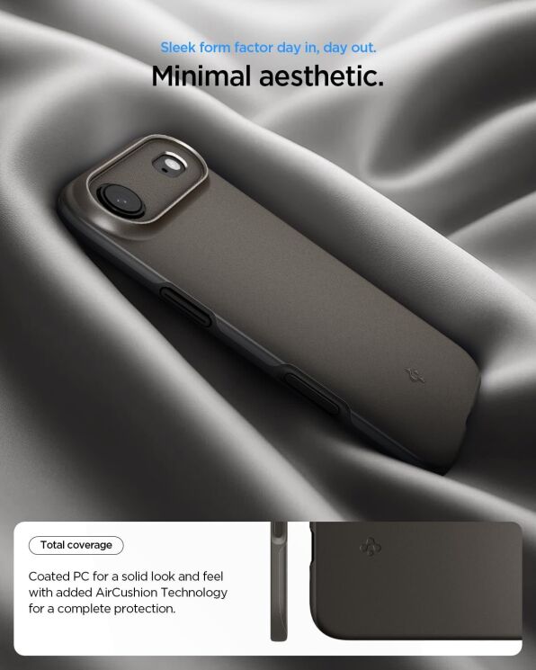 Защитный чехол Spigen Thintect (MagFit) для iPhone Air (ACS10158) - Gunmetal: фото 7 из 13